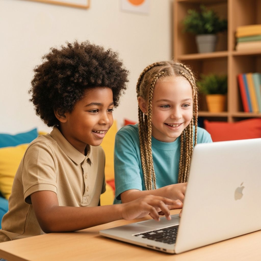 Children collaborating on STEM project